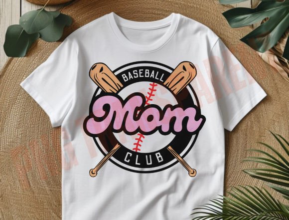 Baseball Mom Letter Design PNG: Sublimation Clipart for Creative Branding