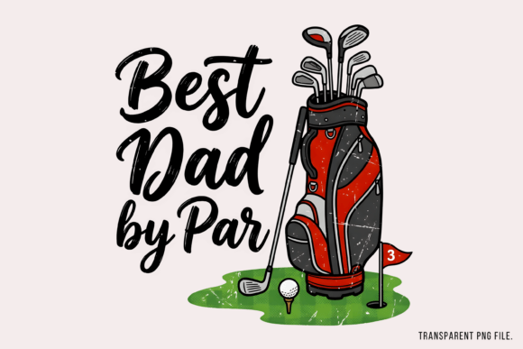 Best Dad by Par PNG: Dad Design PNG for Creative Projects