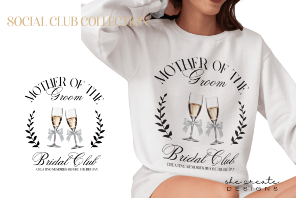 Elevate Projects with Bridal Party Social Club Design PNG