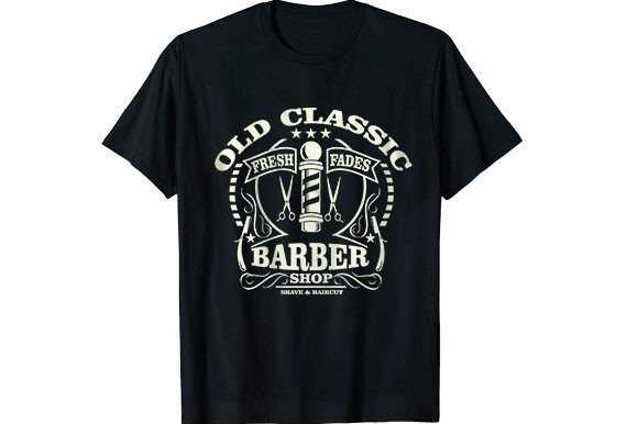 Old Classic Barber T-shirt Design: Vintage Aesthetic for Modern Branding