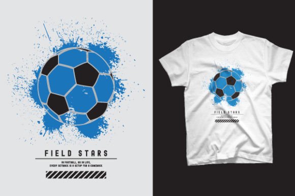 T-Shirt Design - Soccer: Creative Illustrations & Typography