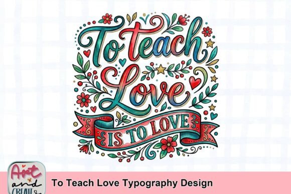 To Teach Love Typography Design: A Vibrant Creative Asset